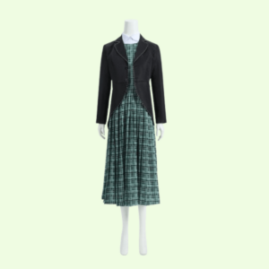 Beetlejuice Lydia Costume - Deetz Green Plaid Dress